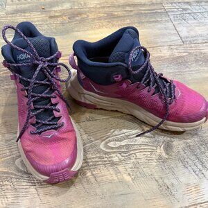 Hoka One One Trail Code GTX Hiking Shoes Pink Vibram Waterproof Womens 7.5B